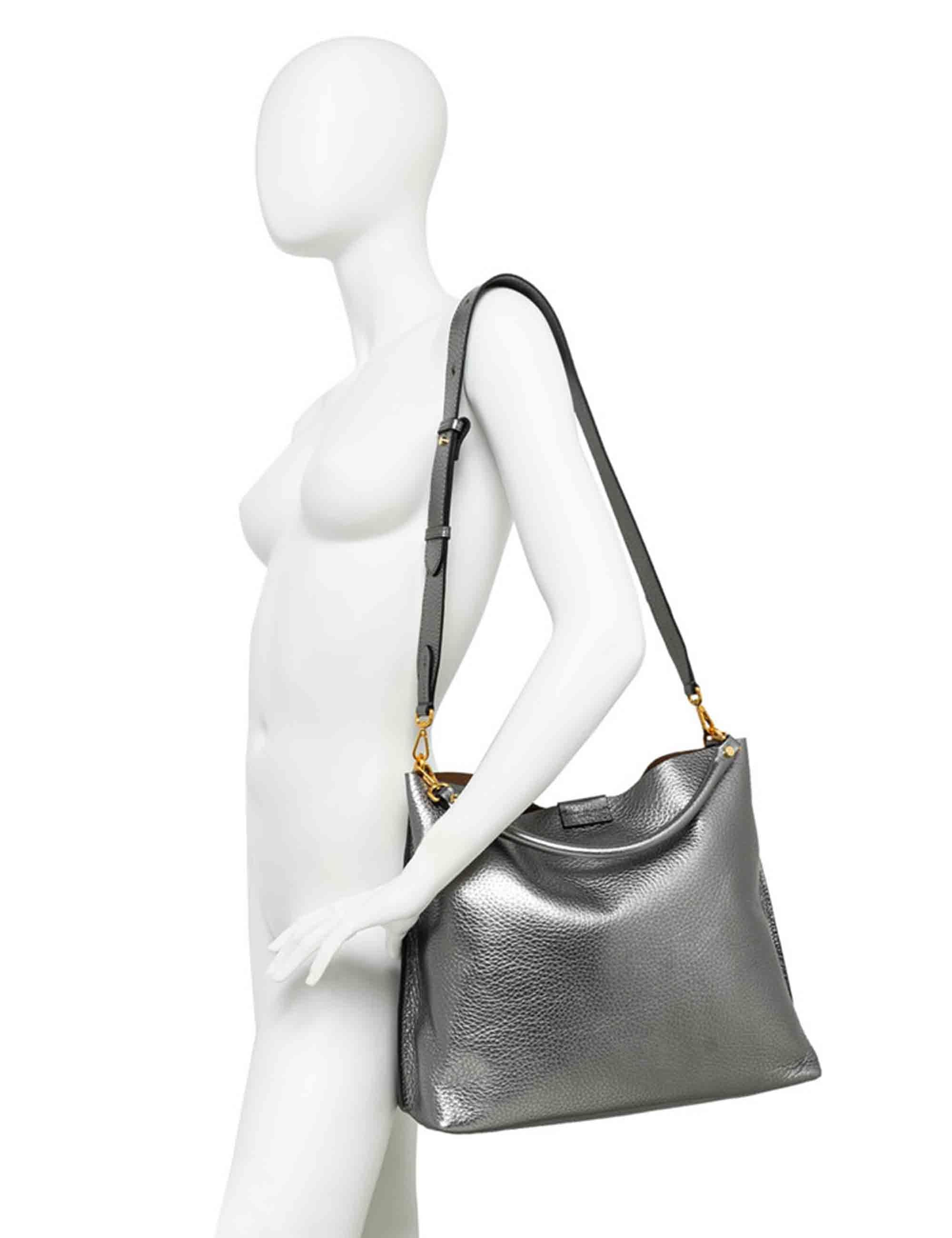 Borse donna Aretha in pelle nera BS11833 12565 RNGDBL Gianni Chiarini 