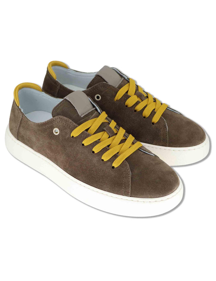 Sneakers uomo in camoscio taupe con suola alta ultra leggera SPLU8020-U 028 Spatarella 