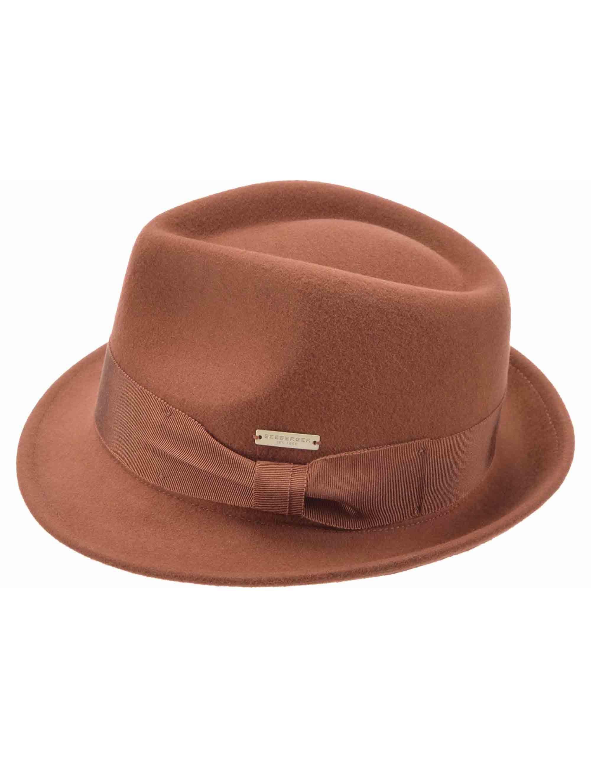 Cappelli Trillby in Lana Cuoio Donna 070378-00000 88