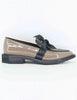 Women's Taupe Patent Leather Loafers G23 1
