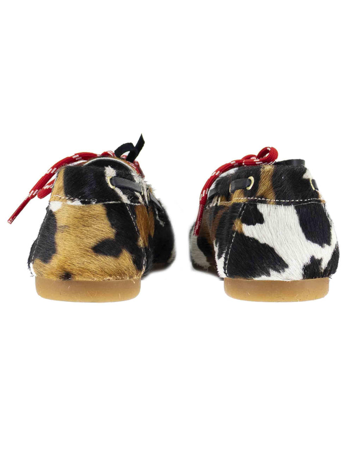 Mocassini donna in cavallino cuoio con suola in gomma bassa SP90 014 Spatarella 