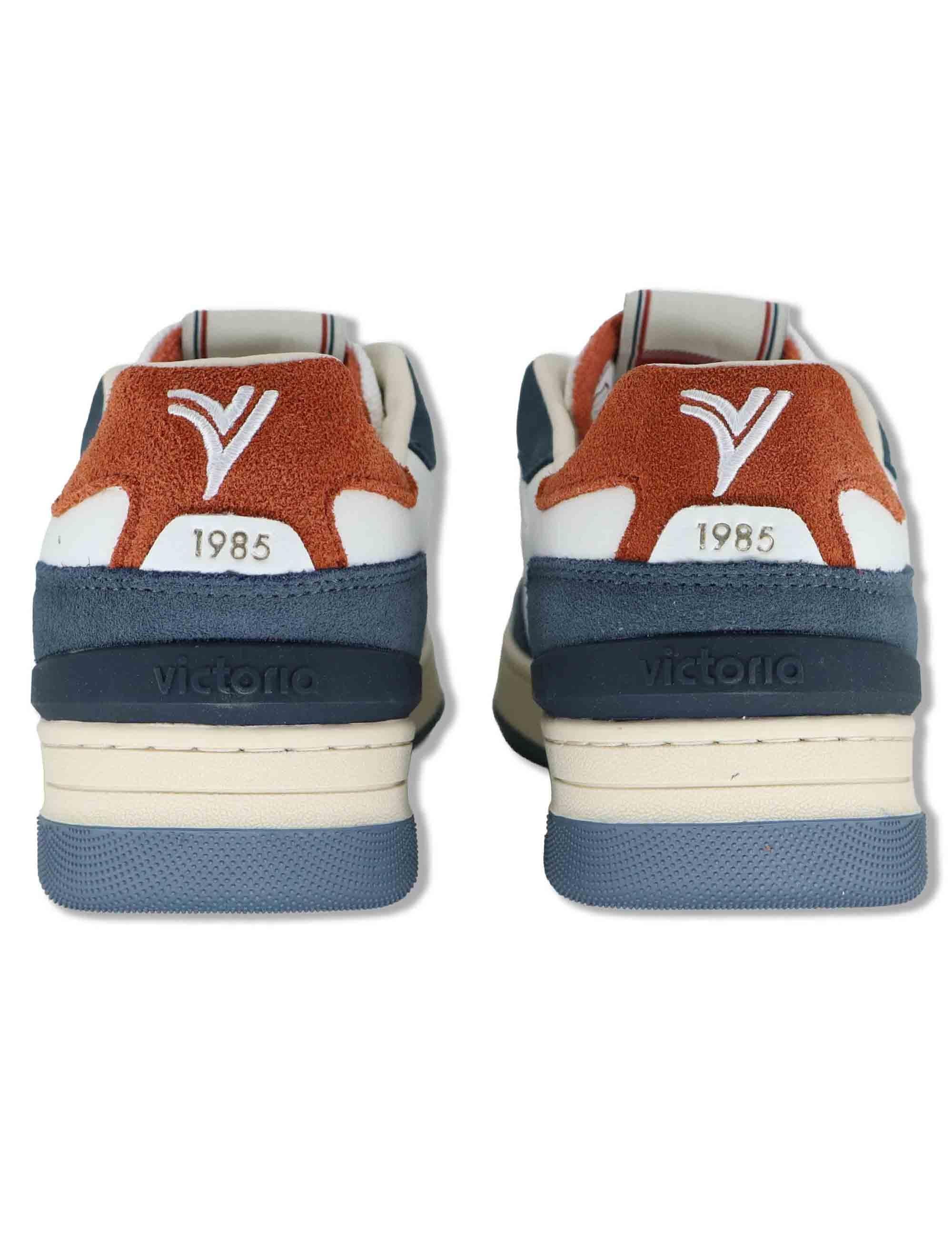 Sneakers uomo Urban in pelle blu con riporti in camoscio 8800128 30_Marino Victoria 
