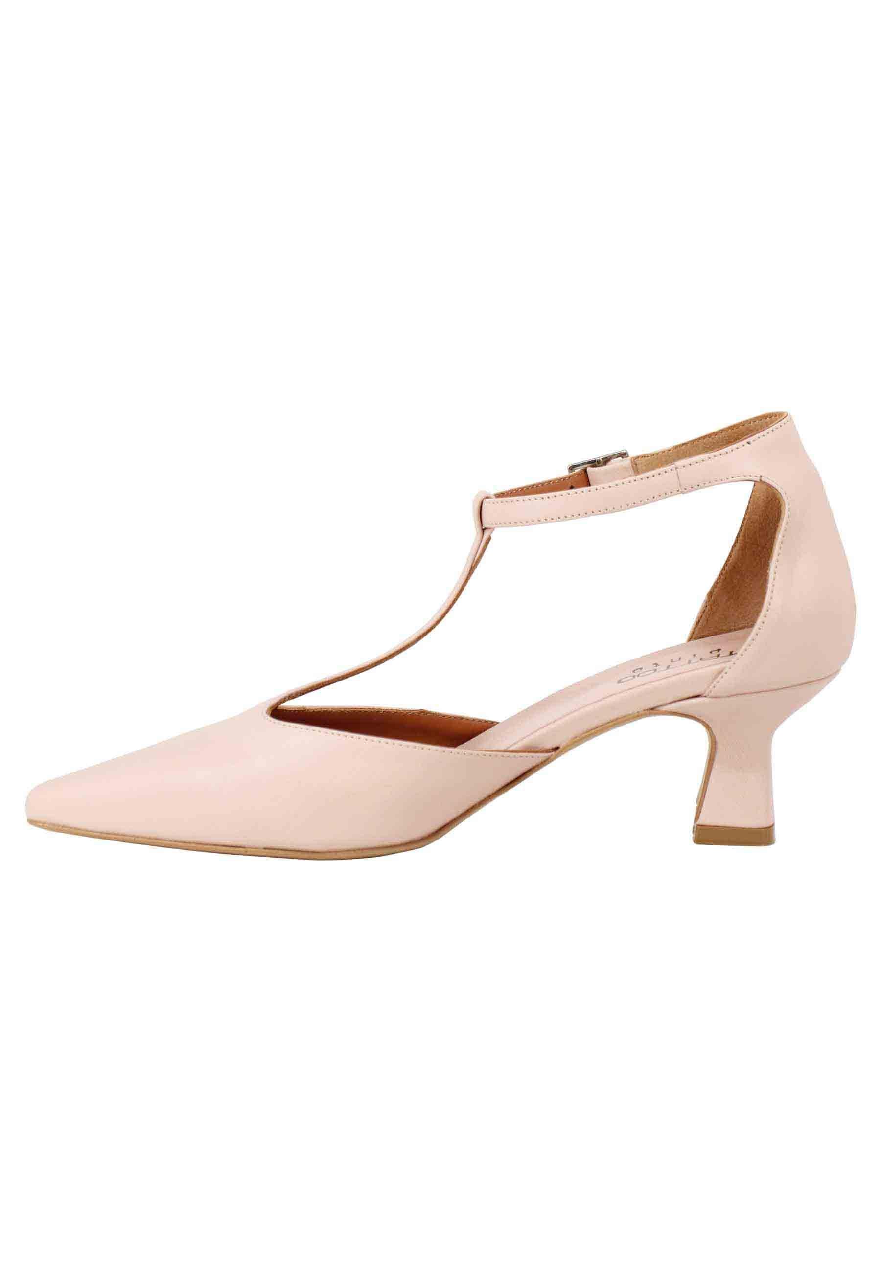 Decollete donna in pelle rosa con tacco basso MAIA 4 300 Tattoo 