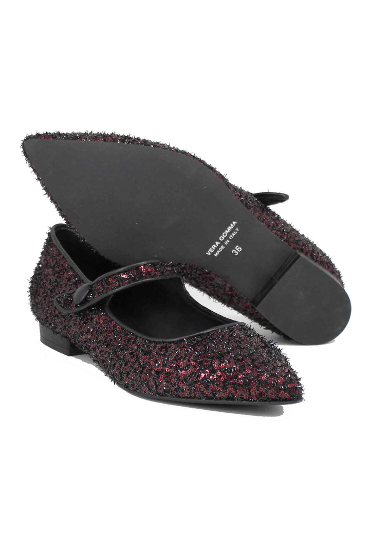 Ballerine donna in tessuto glitter rosso 2029 017 illogica 