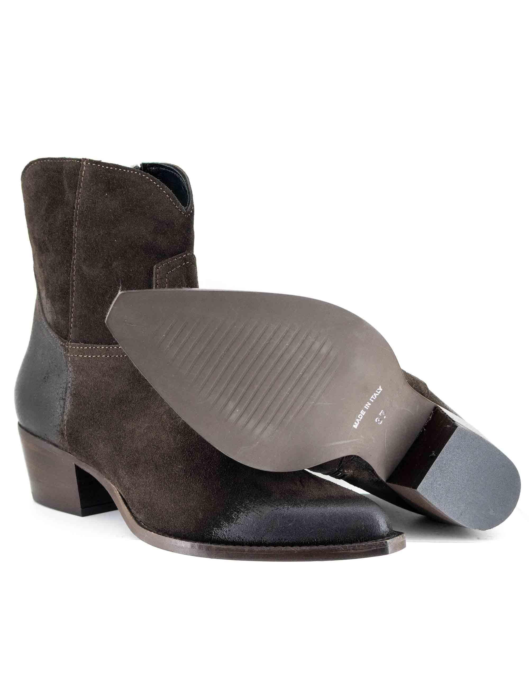 Stivaletti texani donna in costa marrone con punta a punta GOLD 1 014 Tattoo 