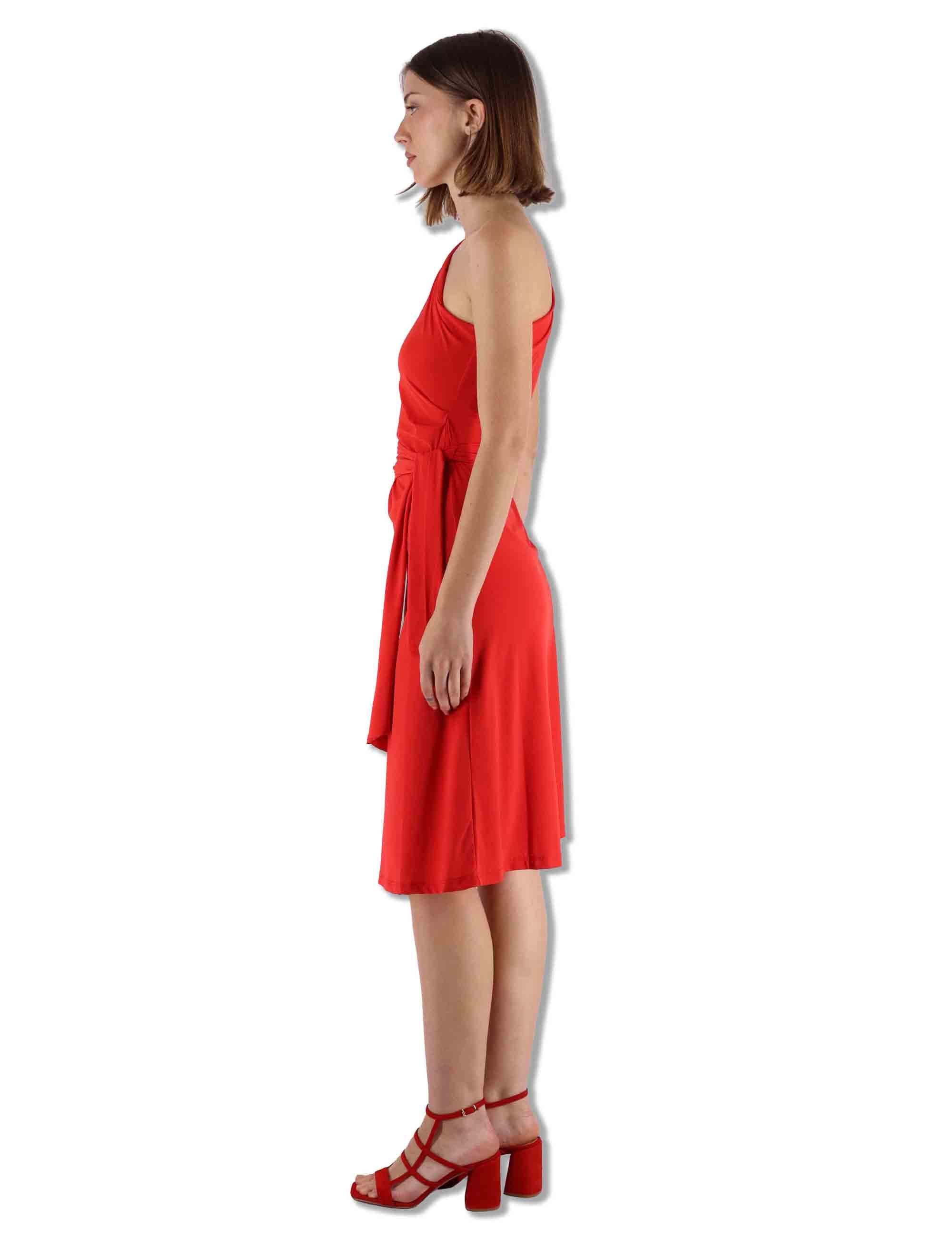 Abiti donna Soft in jersey rosso monospalla con fusciacca JF671570210 30000 Maliparmi 