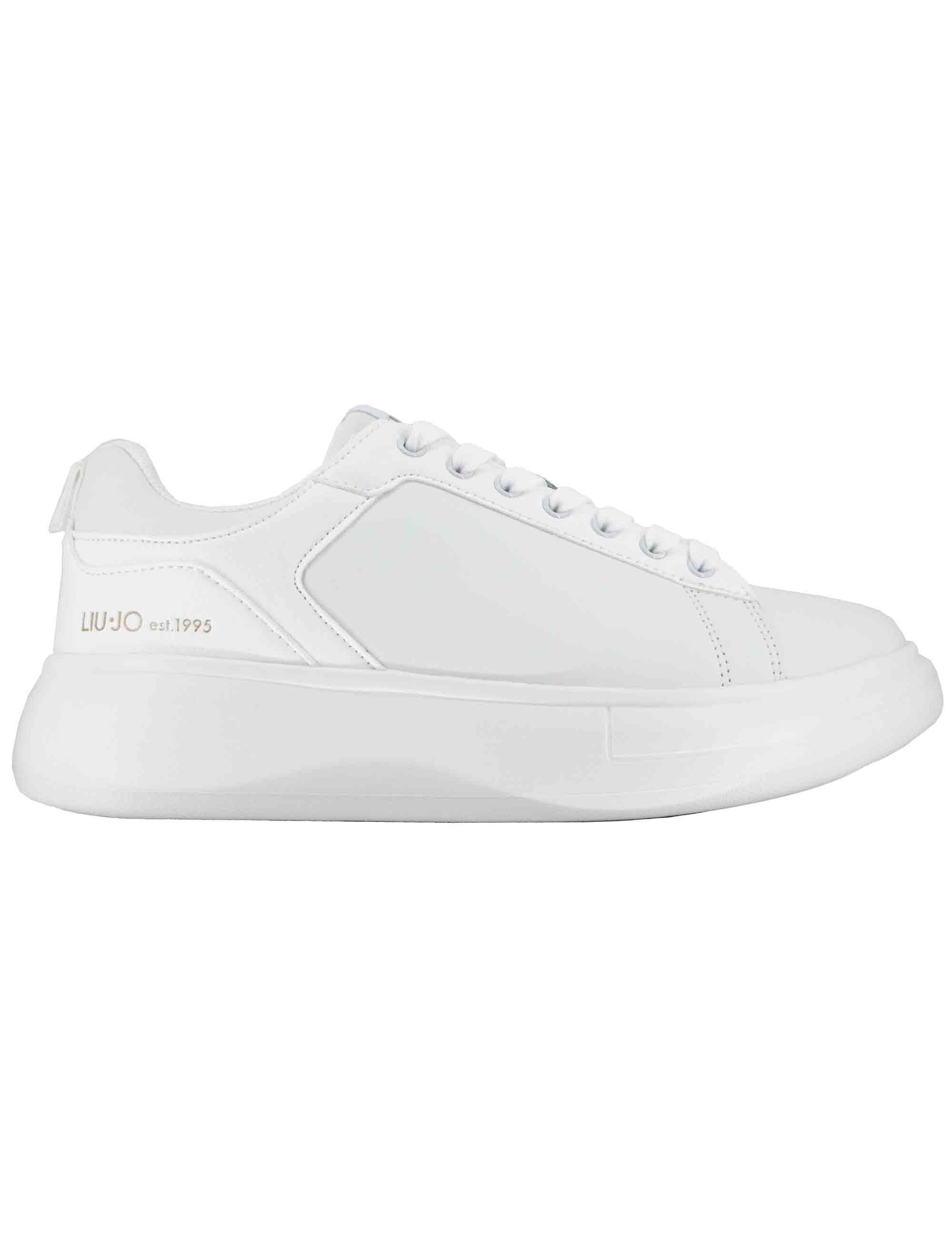 Sneakers uomo Big 5 in pelle bianca con suola alta 5,5 cm 7G5015PX33101111 White Liu-Jo 