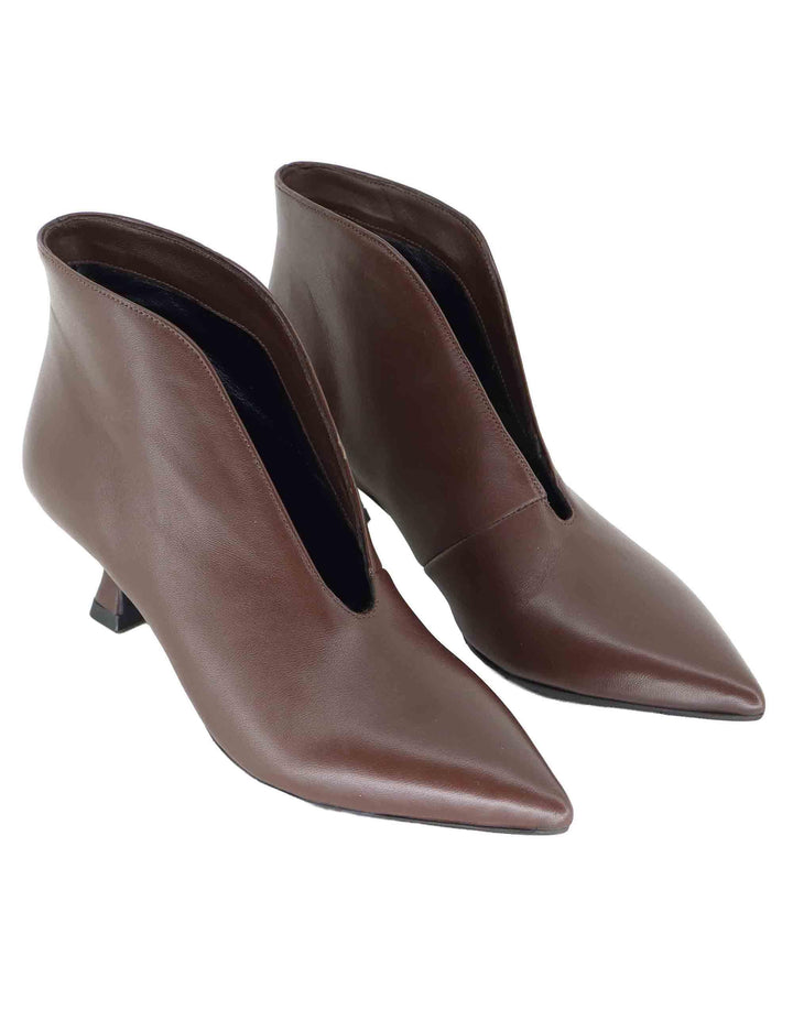 Stivaletti ankle boot donna in pelle marrone ultra soft SP1073 014 Spatarella 