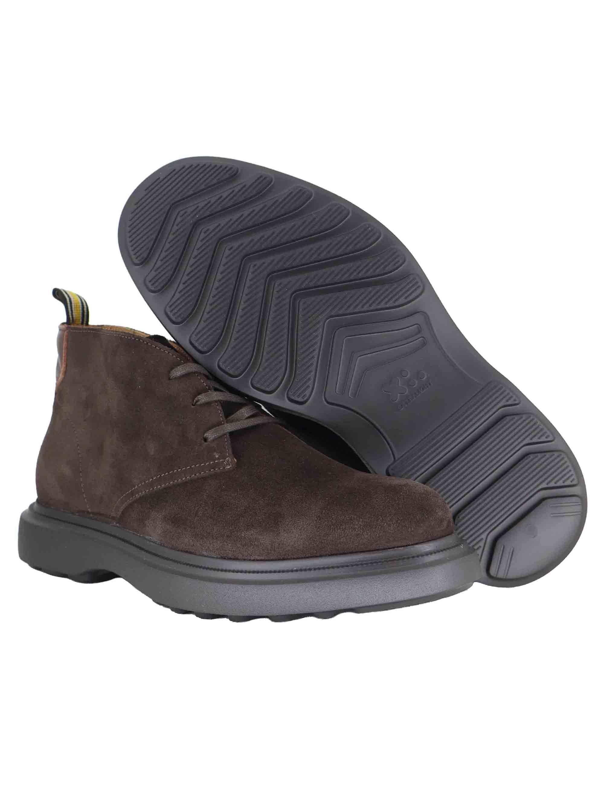 Stivaletti uomo in camoscio marrone con suola ultra light 14019 11171AM Ambitious 