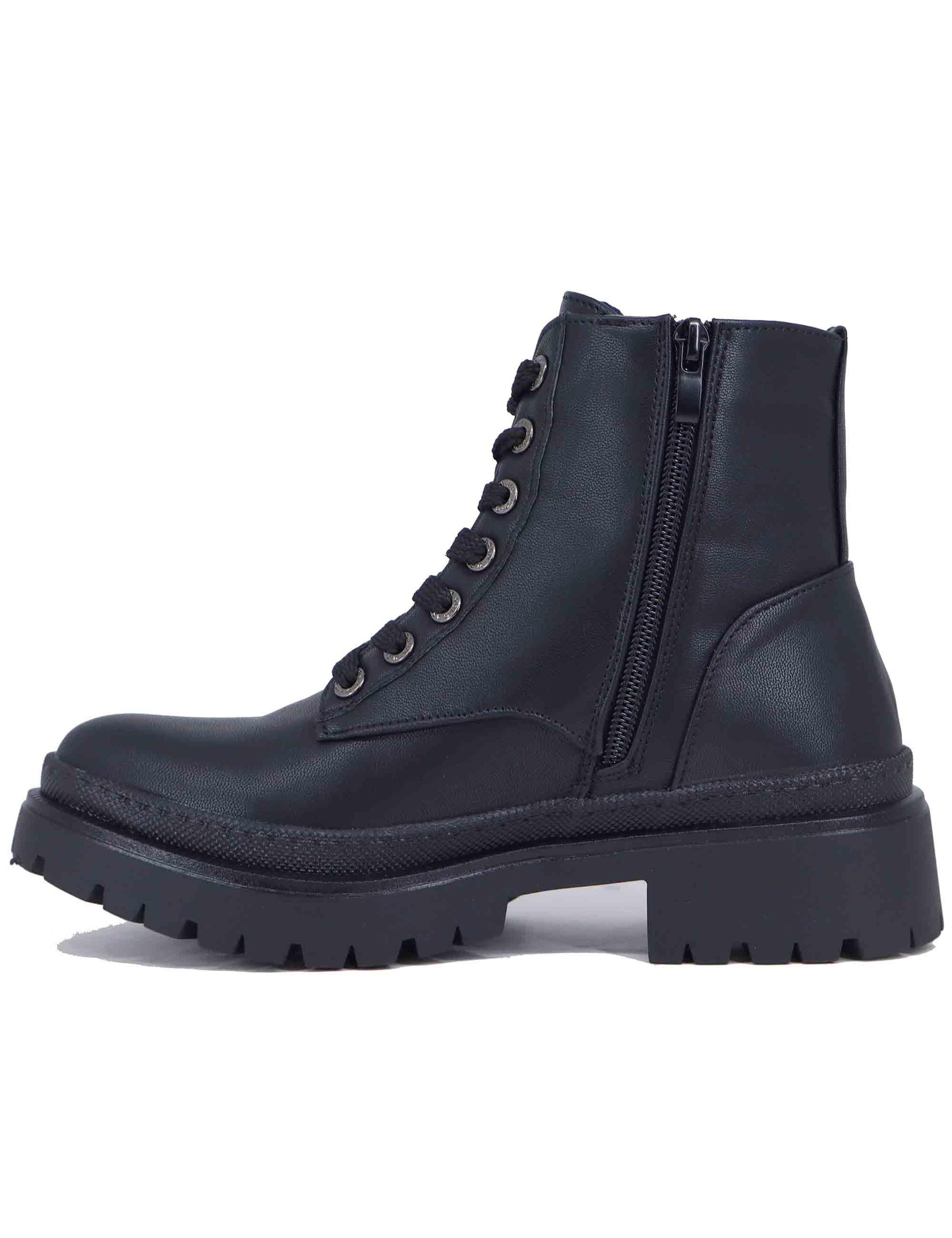 Stivaletti stringati donna in eco pelle nera BYKER001W DU1 U.S. Polo Assn. 