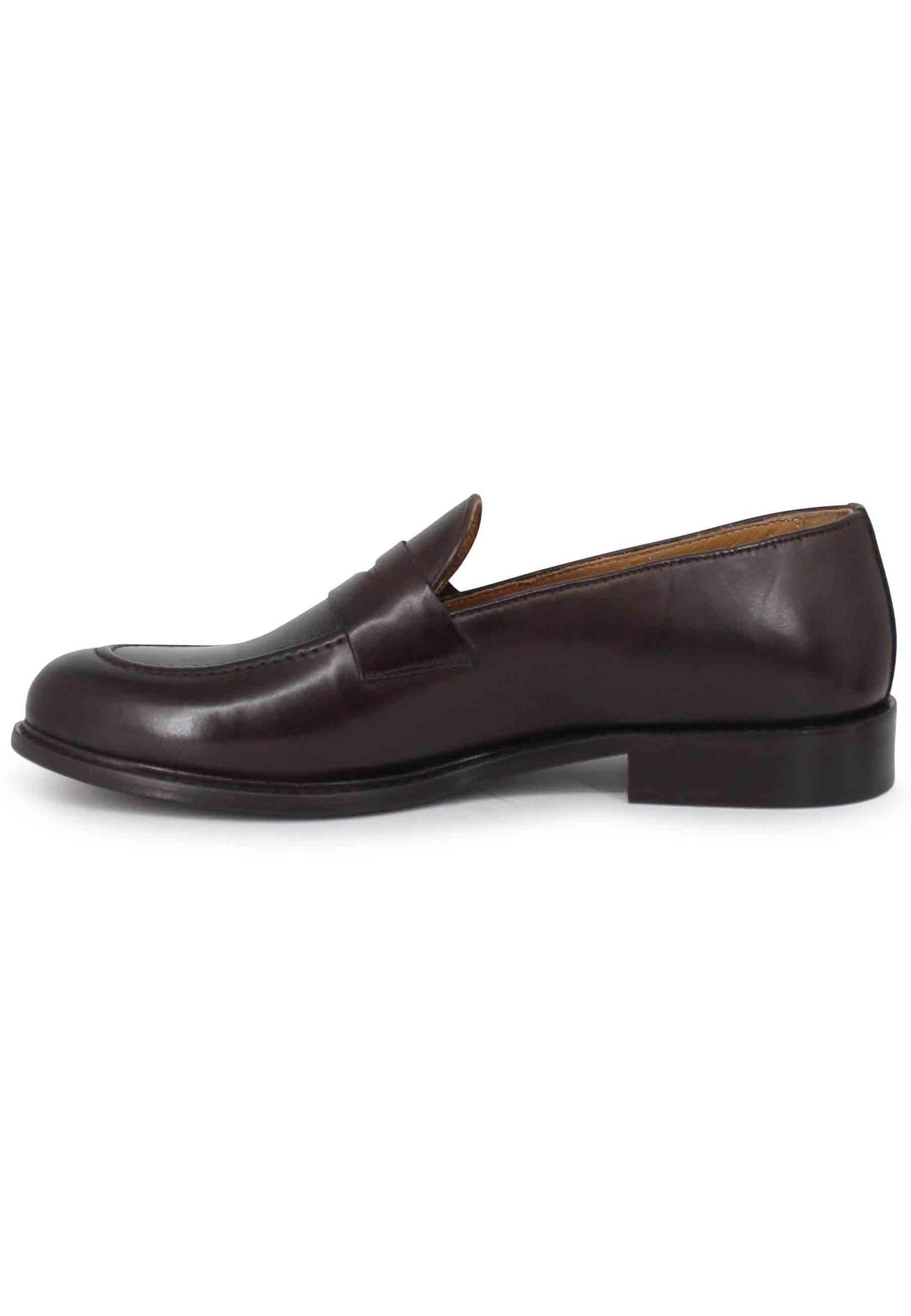 Mocassini uomo in pelle marrone con suola in cuoio 53000 04 Florsheim 