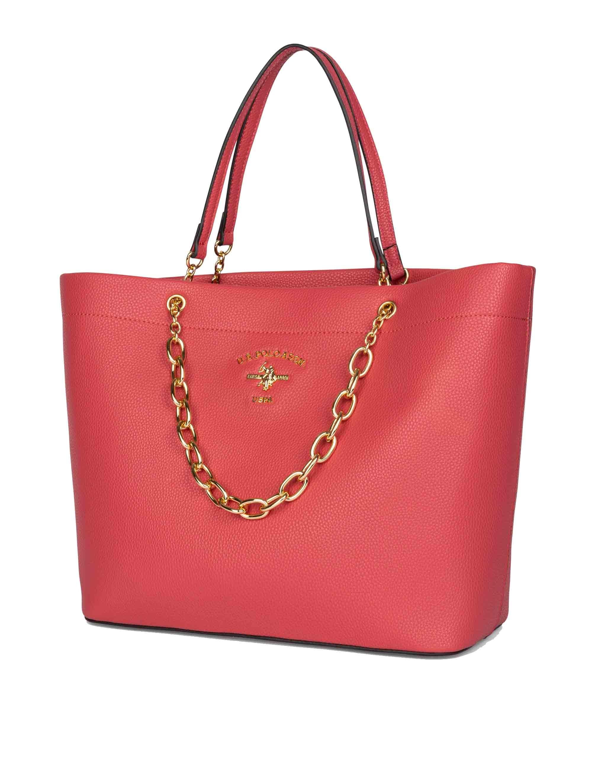Borse shopper donna Stanford in eco pelle rosa con doppi manici BEUSS6369WV P485 U.S. Polo Assn. 