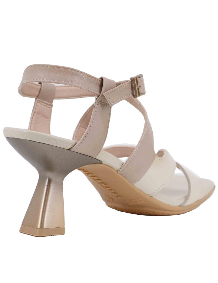 Sandali donna in pelle beige con tacco alto HV253879 C002 Hispanitas 