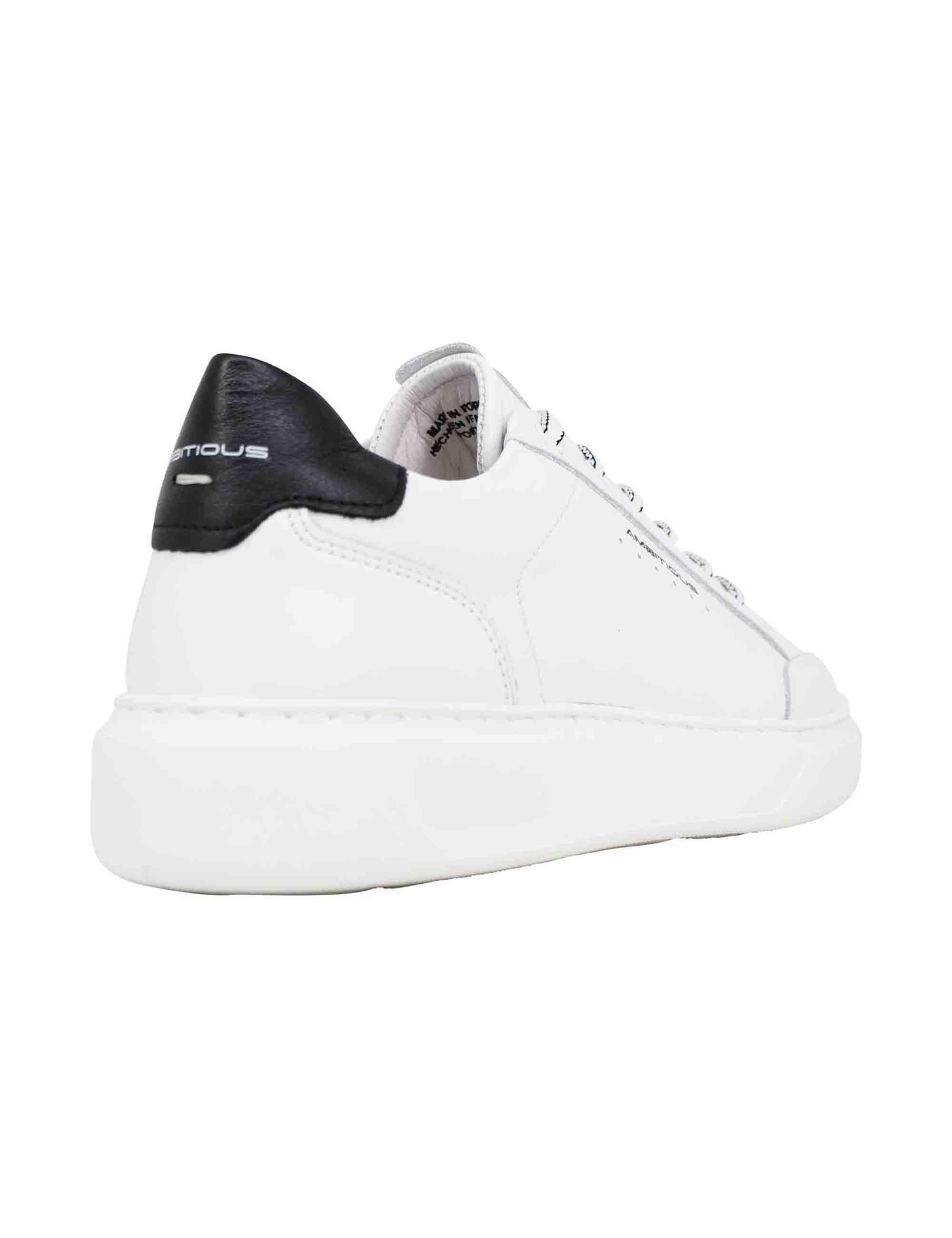 Sneakers uomo Kit in pelle bianca 12861 4838 Ambitious 