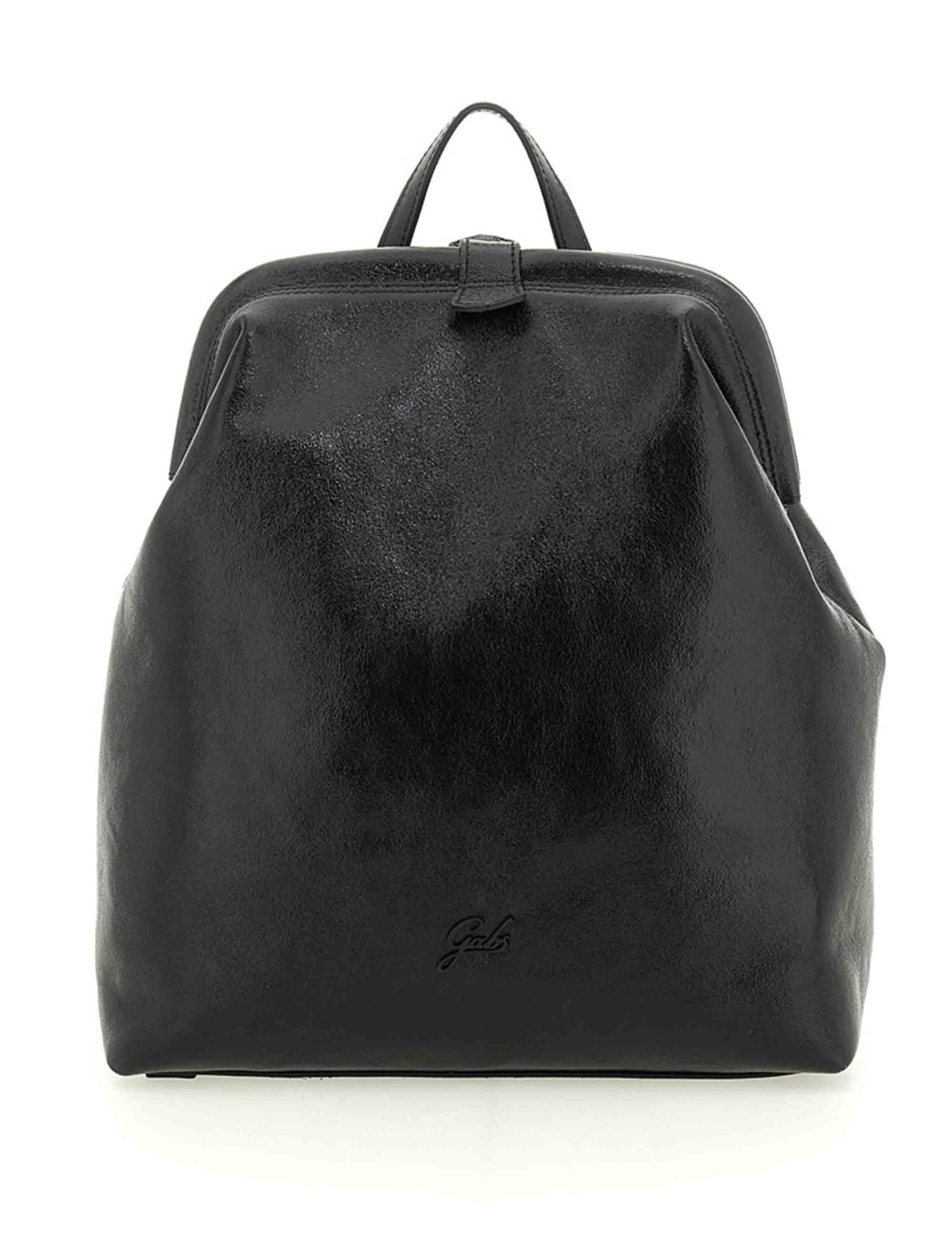 Zaini donna Alise in pelle nera con chiusura clip G011750T2 X2900 C0001 Gabs 
