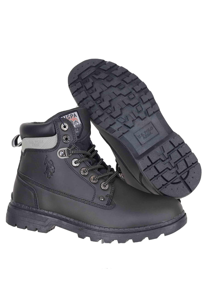 Stivaletti anfibi uomo in eco pelle nero con suola carrarmato ZIGGY002A BLK U.S. Polo Assn. 