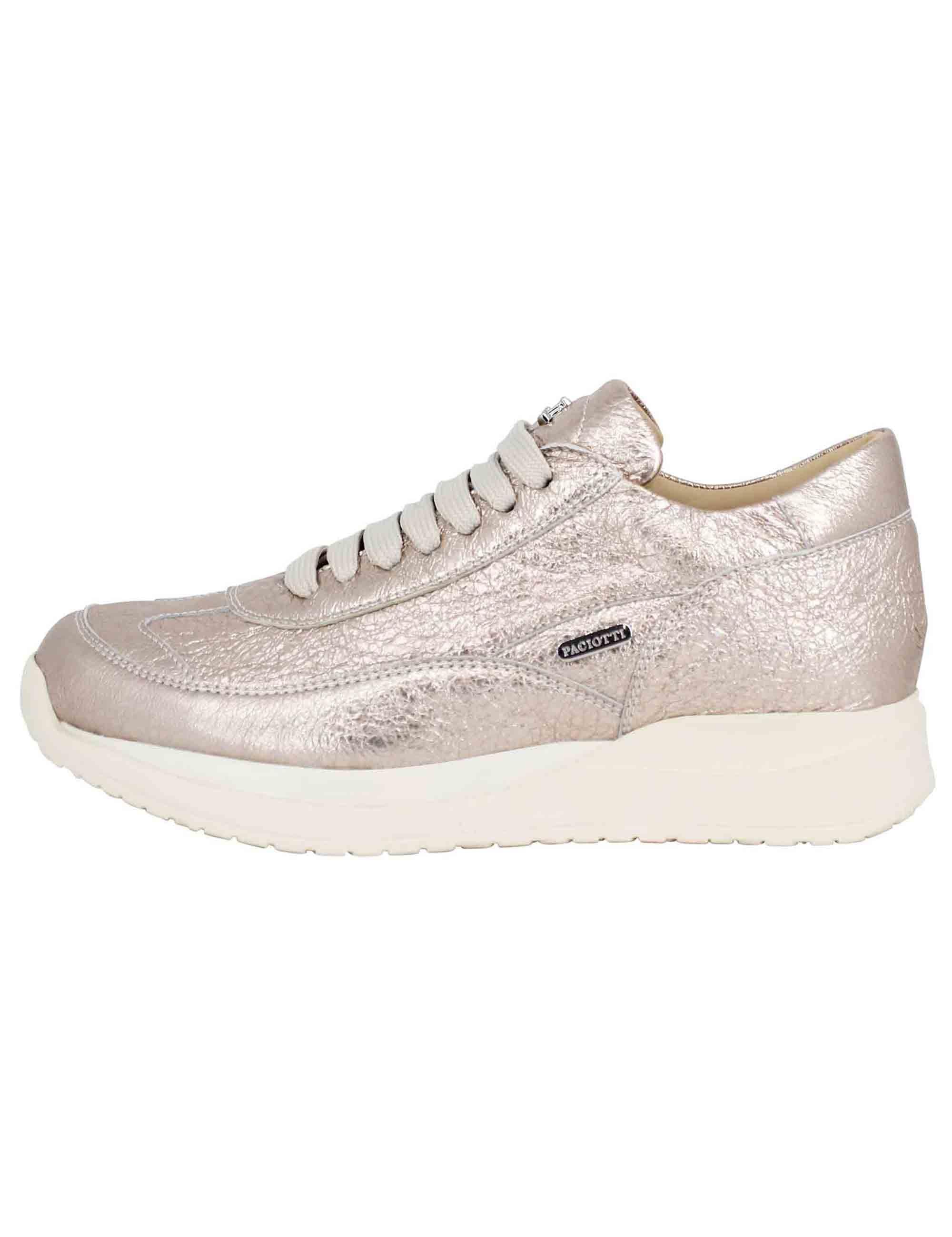 Sneakers donna in pelle laminata rosa GD65700R 061 Cesare Paciotti 