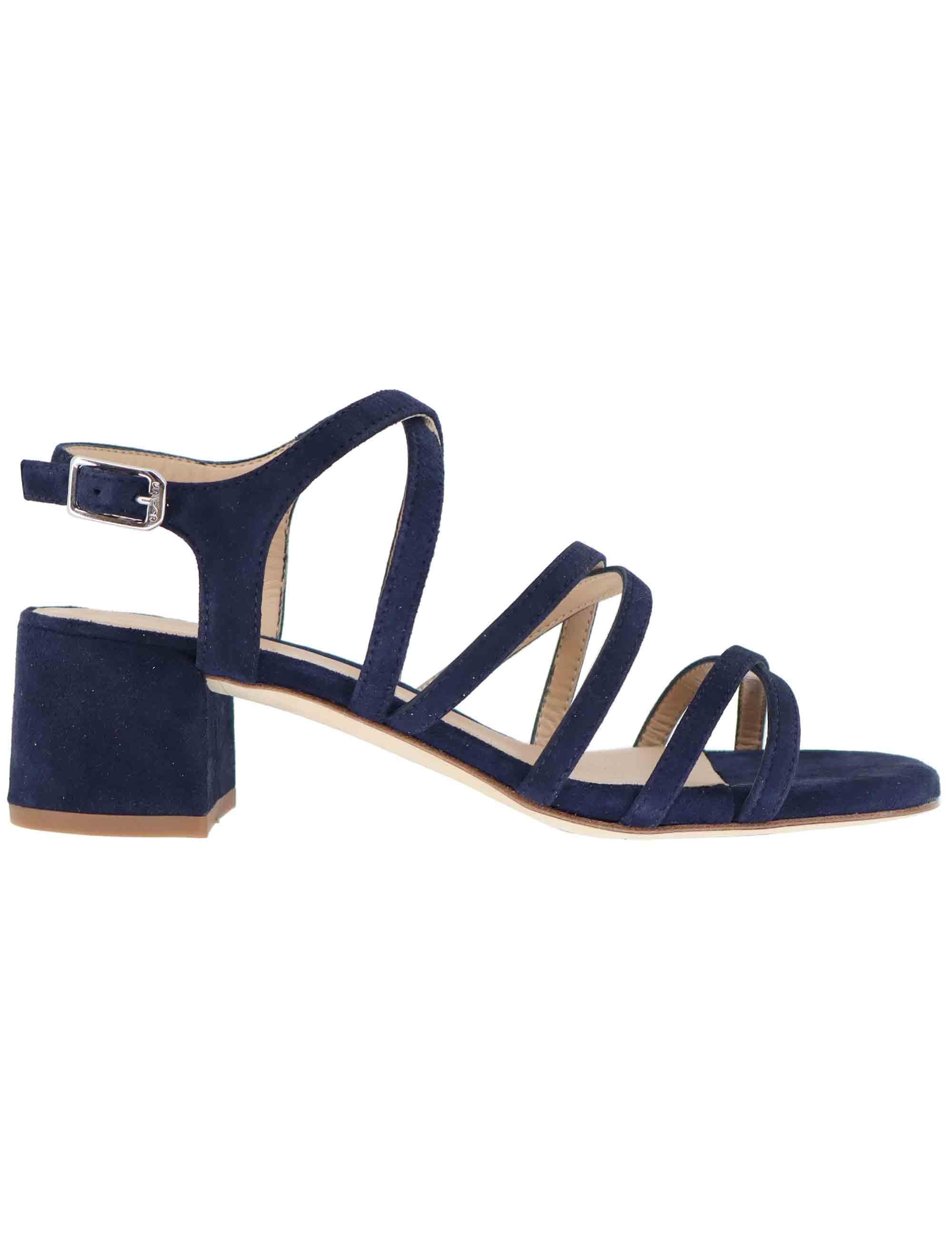 Sandali donna in camoscio blu con cinturino KALIX KS_OCEAN Unisa 