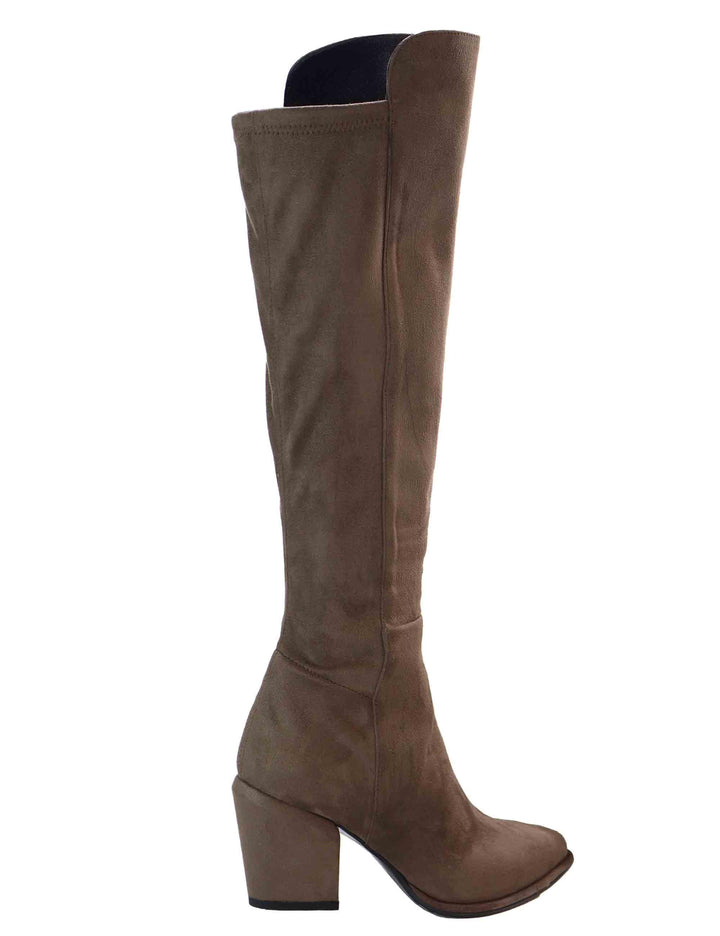 Stivali donna in alcantara elasticizzata taupe SP1037 025 Spatarella 