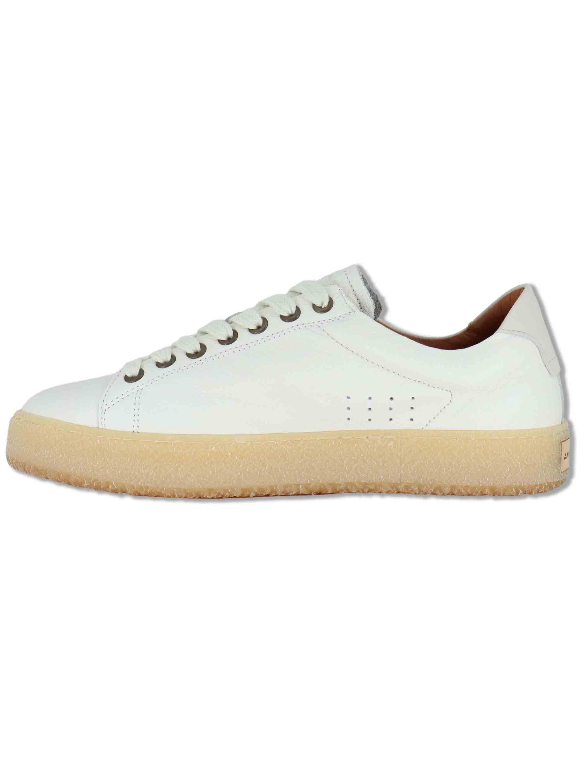 Sneakers uomo Kelpe in pelle bianca con suola alta 13971 4652AM Ambitious 