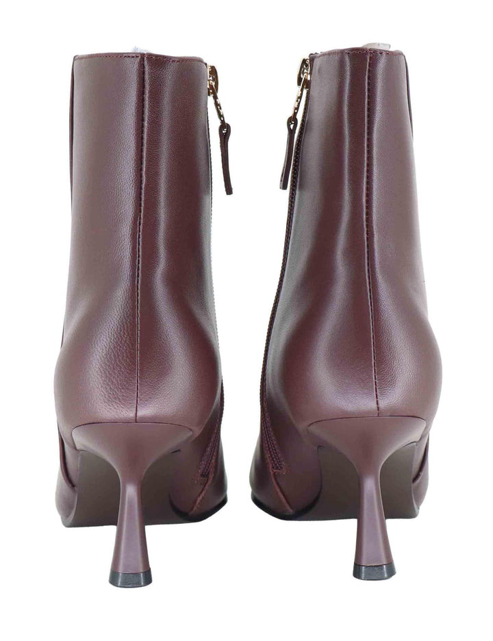 Stivaletti donna in pelle bordeaux con tacco alto e punta a punta 502T10VK 40 Bibi Lou 