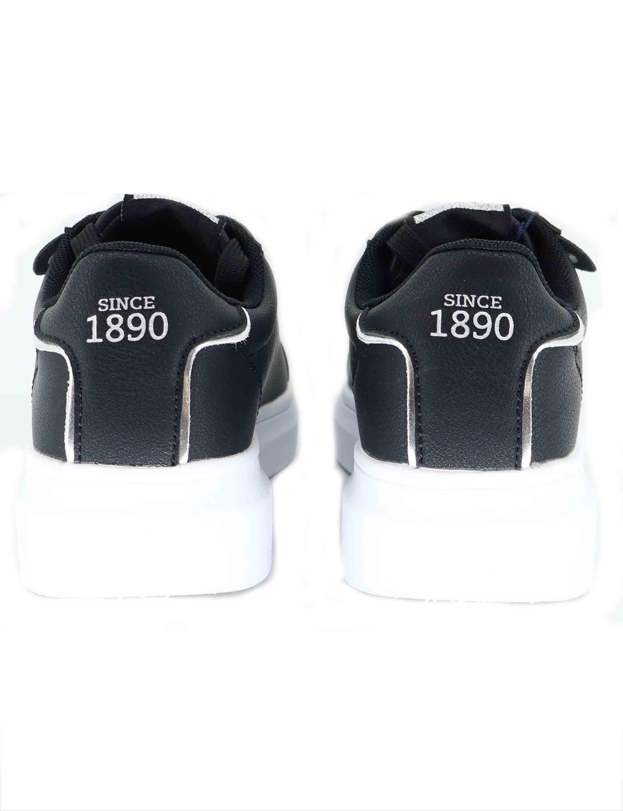 Sneakers donna in tessuto nero con logo laterale e suola alta CODY011C BLK U.S. Polo Assn. 