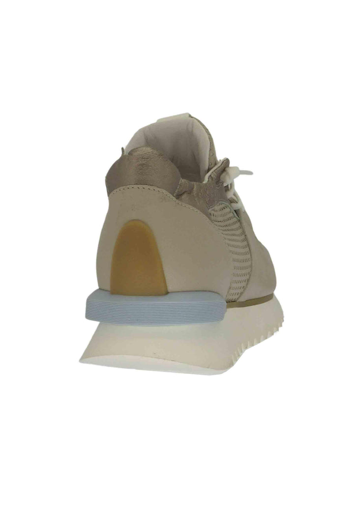 Sneakers donna in pelle taupe con suola alta il gomma RUFFLE M001 Andia Fora 