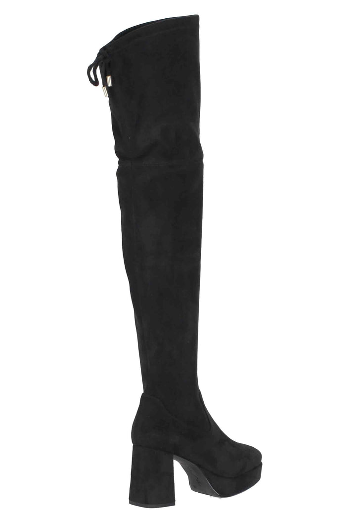Stivali donna in camoscio nero con gambale alto MERKEL ST BLACK Unisa 