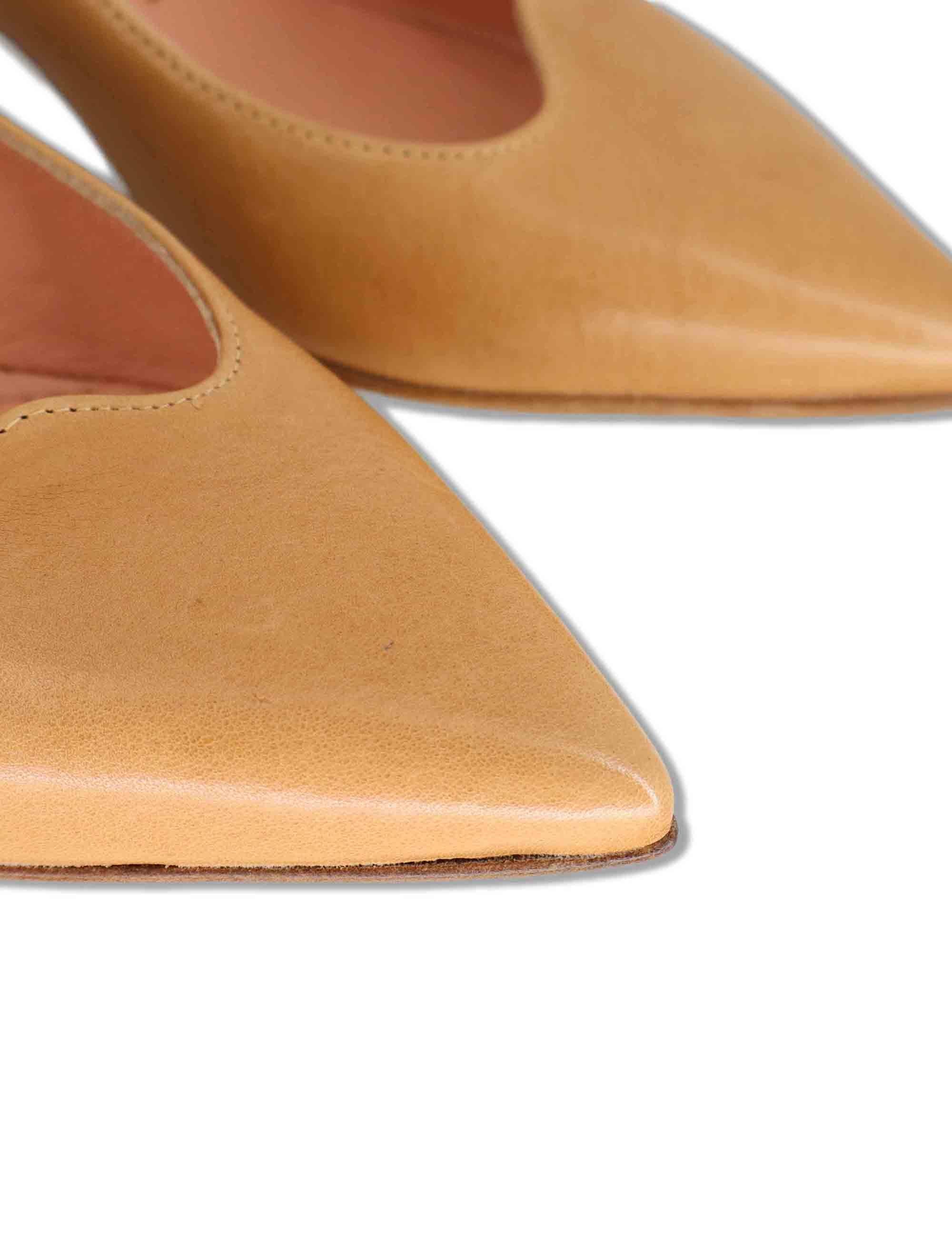 Décolletés slingback donna in pelle naturale con cinturino elastico e tacco 5 cm SP2047 008 Spatarella 