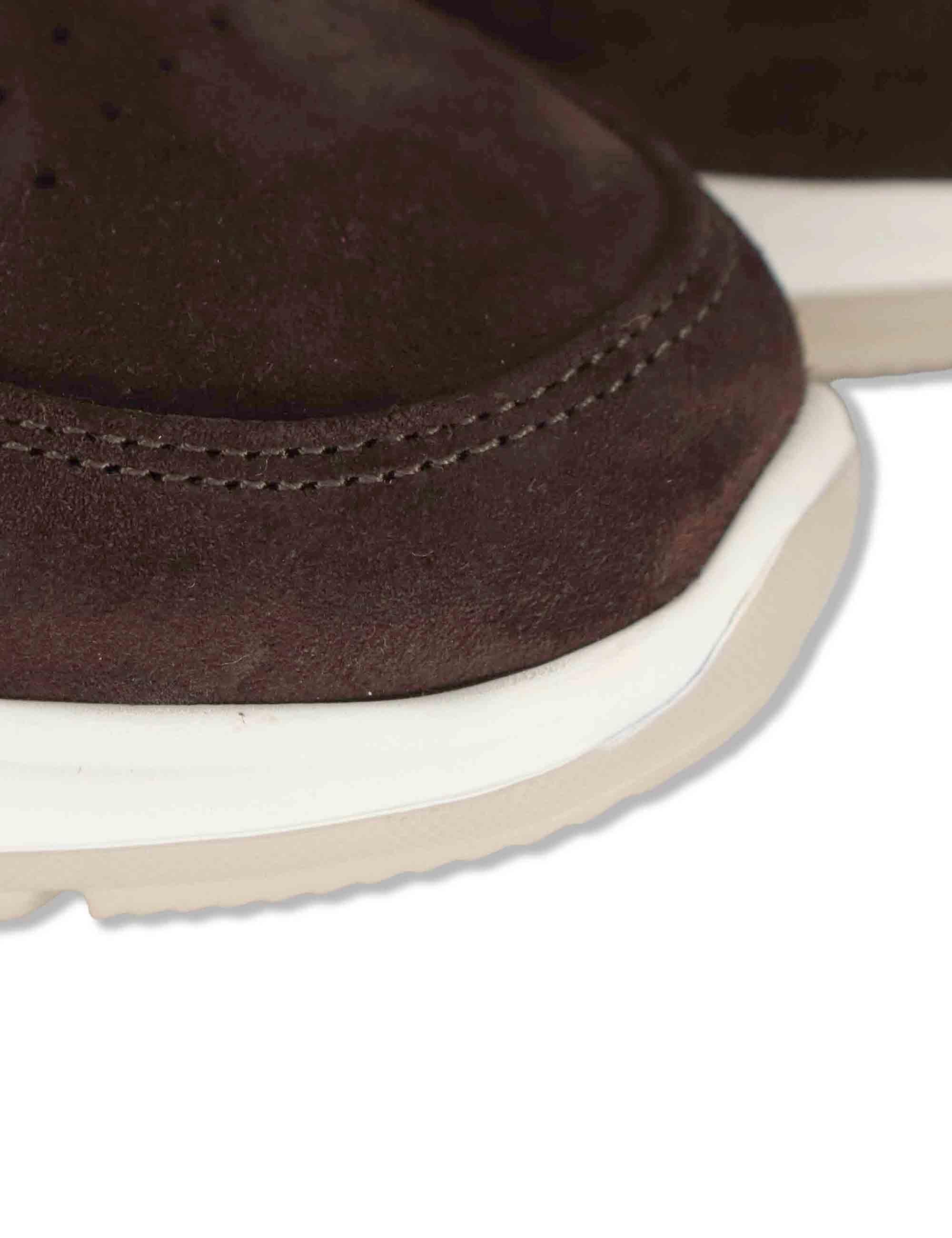 Sneakers donna in camoscio marrone con suola in gomma ammortizzata SP60041 014 Spatarella 