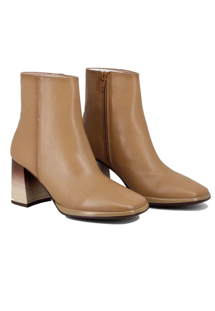 Stivaletti donna in pelle camel con tacco alto HI233020 C001 Hispanitas 