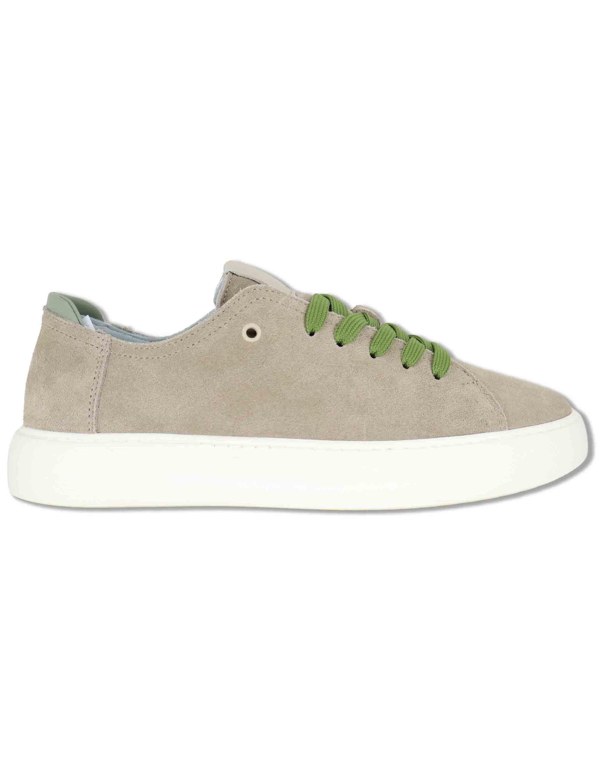 Sneakers uomo in camoscio beige con suola alta ultra leggera SPLU8020-U 100 Spatarella 
