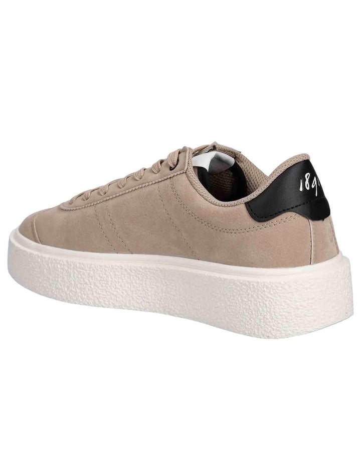 Sneakers donna in eco pelle beige con logo e suola alta in gomma JODY002 BEI U.S. Polo Assn. 