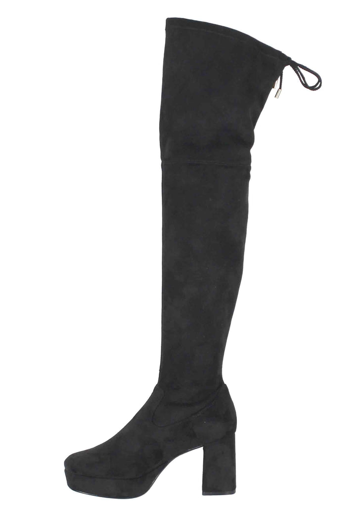 Stivali donna in camoscio nero con gambale alto MERKEL ST BLACK Unisa 