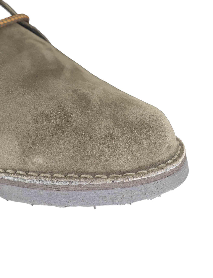 Stivaletti uomo in camoscio taupe con riporti in pelle e suola in gomma SPBA2001 029 Spatarella 