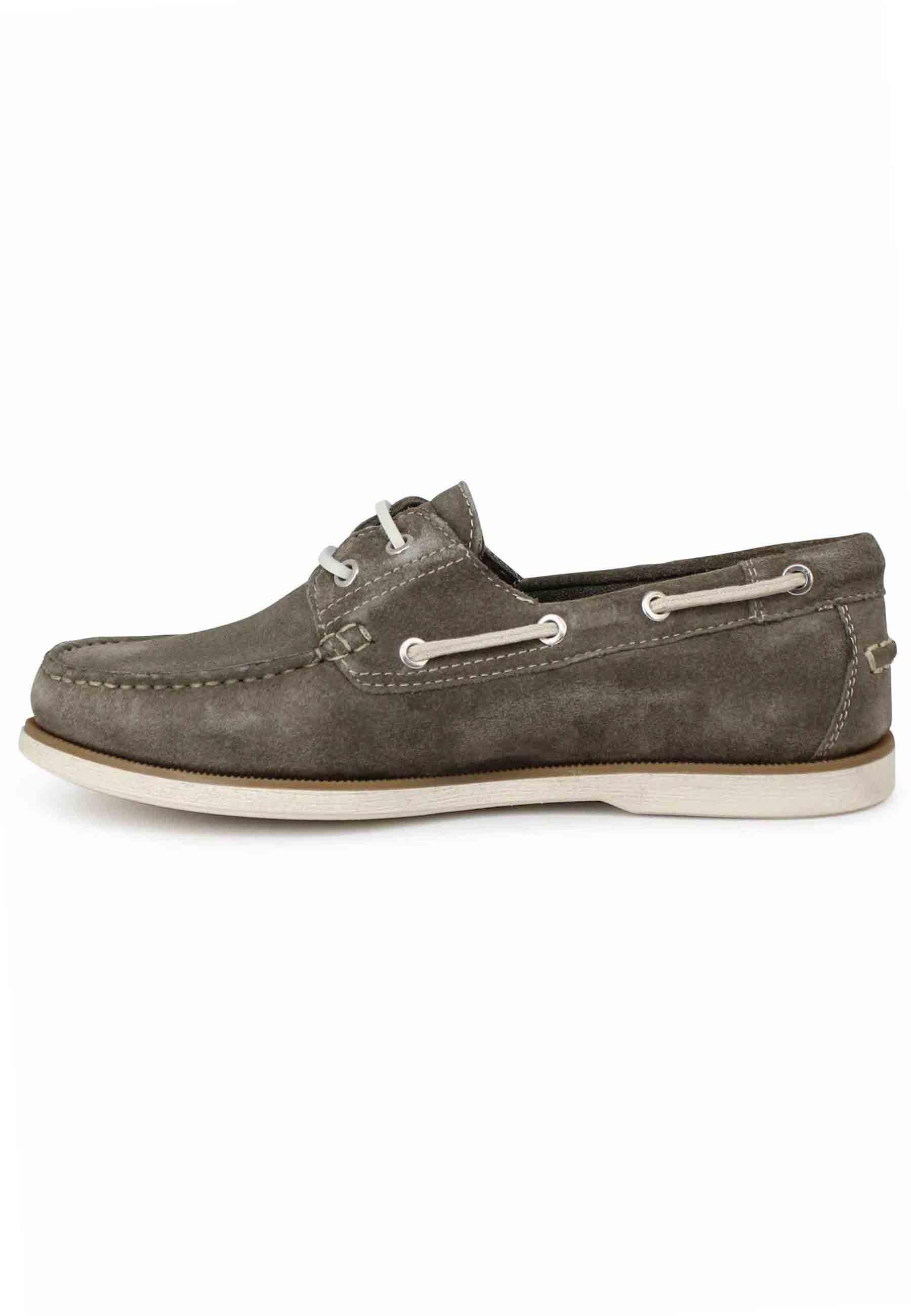 Stringate uomo Baltic in camoscio fango con lacci in cuoio e suola in gomma WM31011A 105 Wrangler 