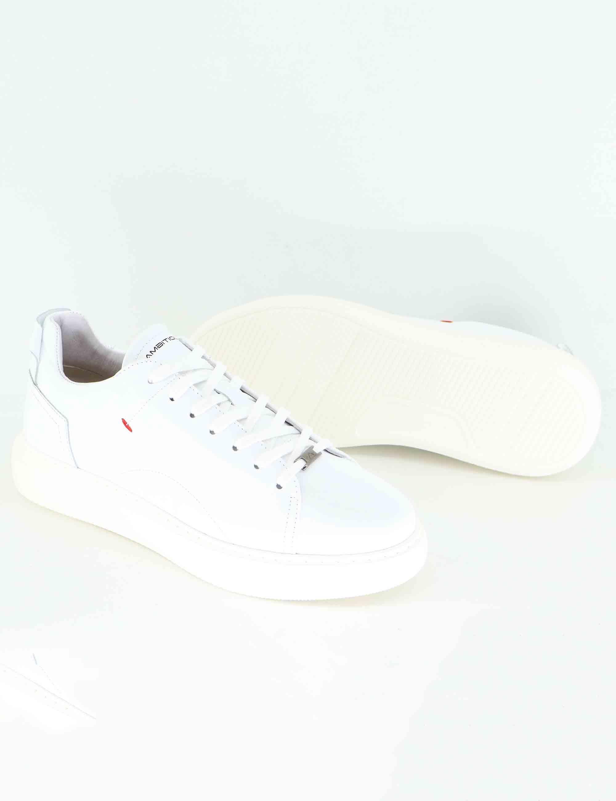 Sneakers uomo Eclipse in pelle bianca 10443A 4838AM.3 Ambitious 
