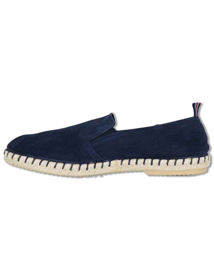 Mocassini espadrillas uomo slip on in camoscio blu TOM 002 Verbenas 