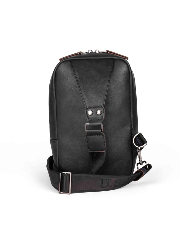 Borselli Cambridge Slim Backpack uomo in eco pelle nera BIUCB5741MV P000 U.S. Polo Assn. 