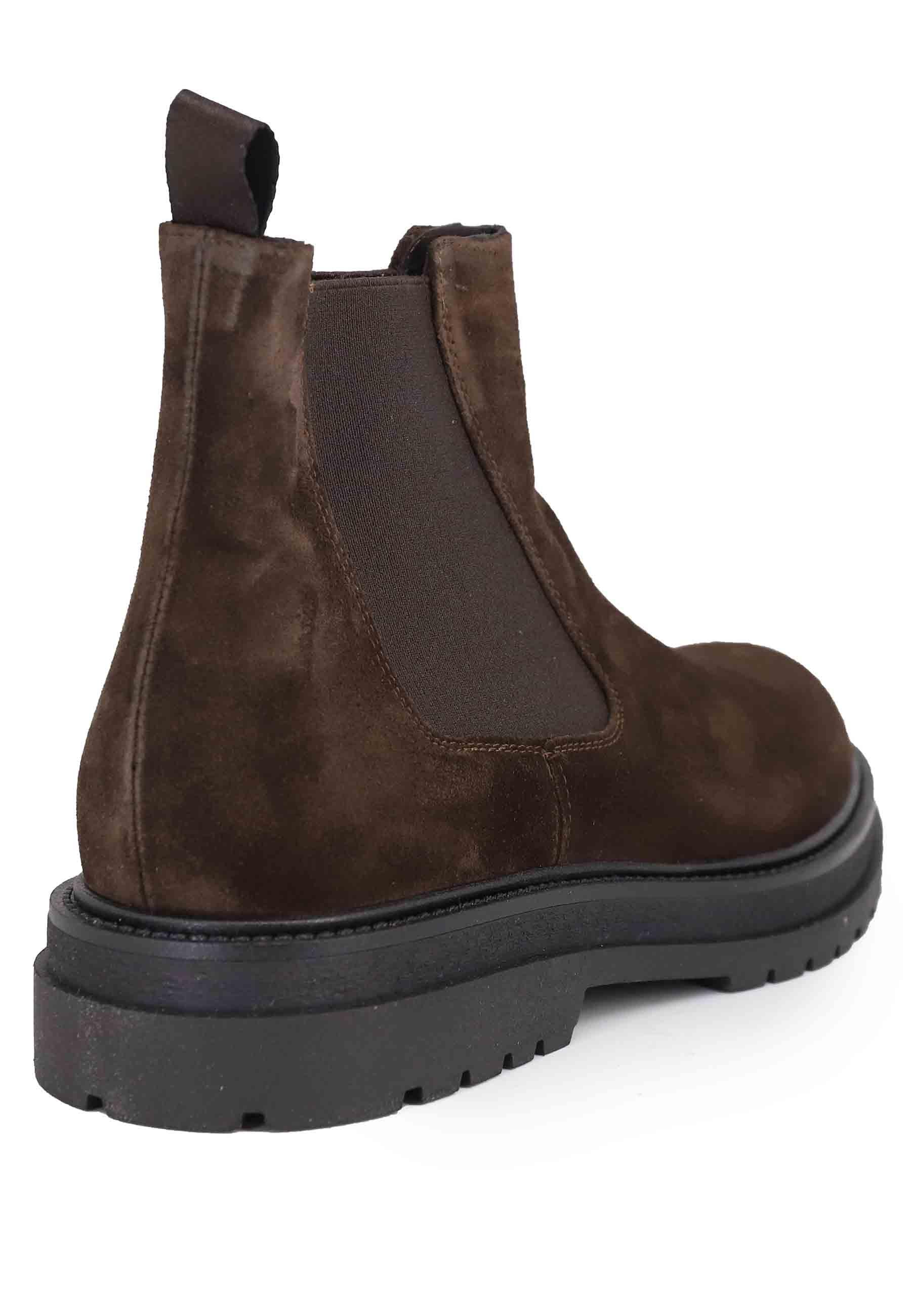 Stivaletti beatles uomo in camoscio testa di moro con sola in gomma SP1182 013 Spatarella 