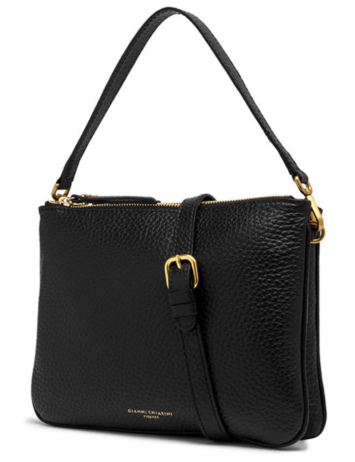 Borse donna Frida in pelle nera con doppia tracolla BS10436 001 TKL Gianni Chiarini 