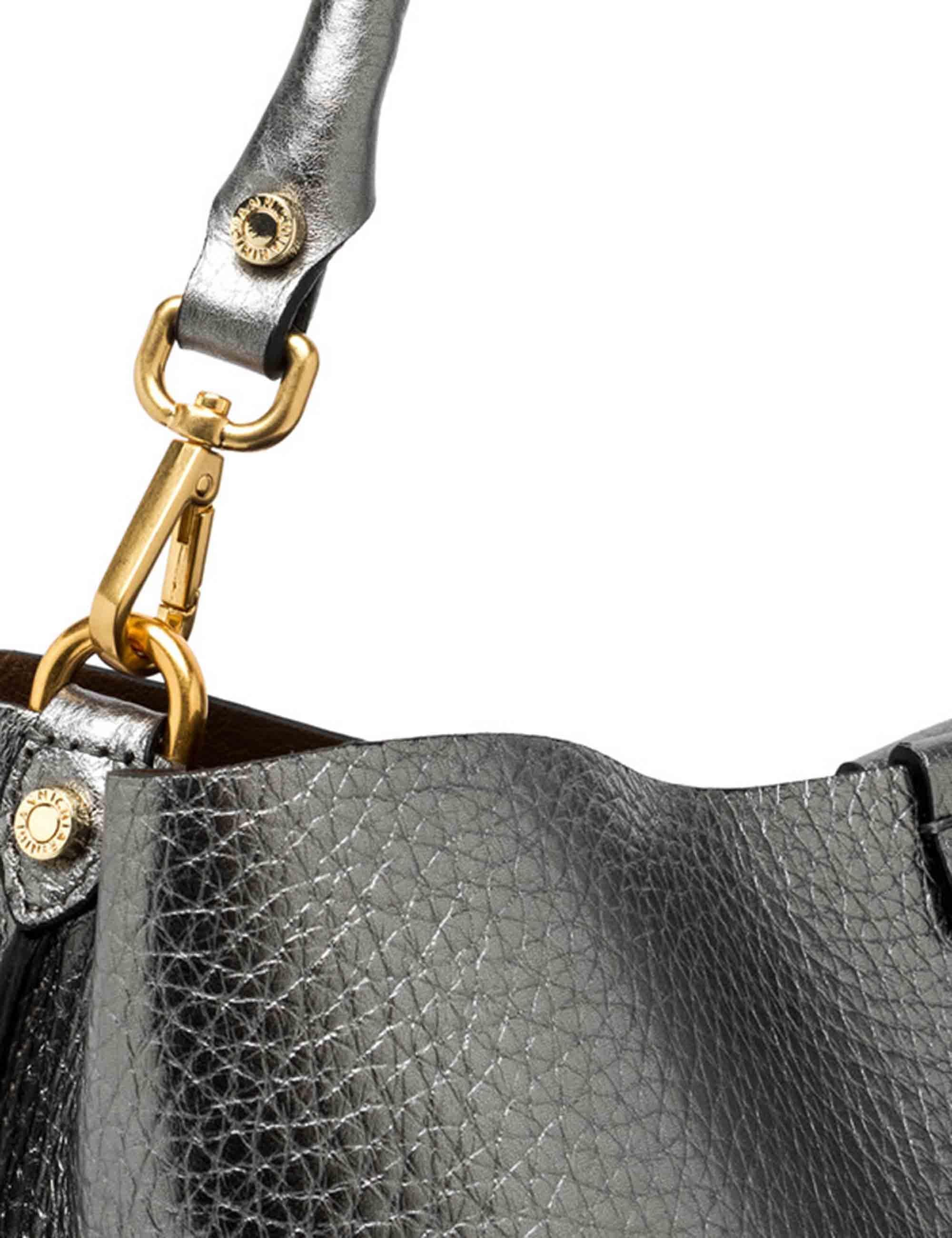 Borse donna Aretha in pelle argento BS11833 14205 RNGDBL Gianni Chiarini 