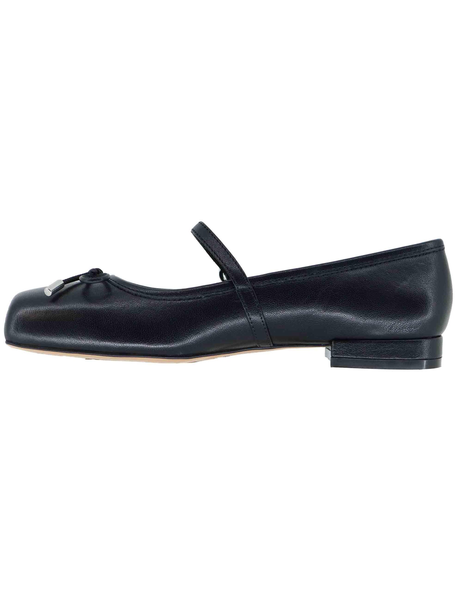 Ballerine donna in pelle nera con fiocchetto BL5801X 001 Bruno Premi 