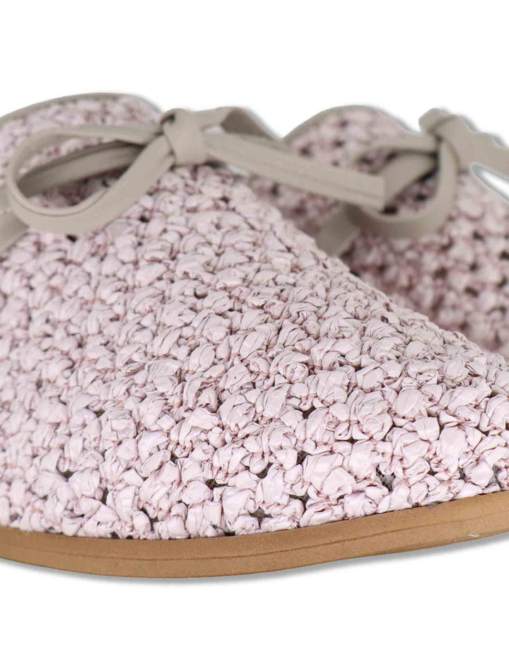 Sabot slingback donna in rafia rosa con cinturino in pelle e tacco basso SP60885 300 Spatarella 