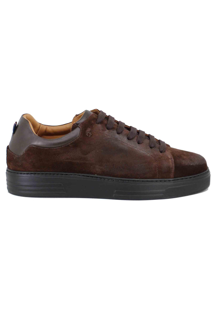 Sneakers uomo in pelle e camoscio testa di moro SON 400 013 Rogal's 