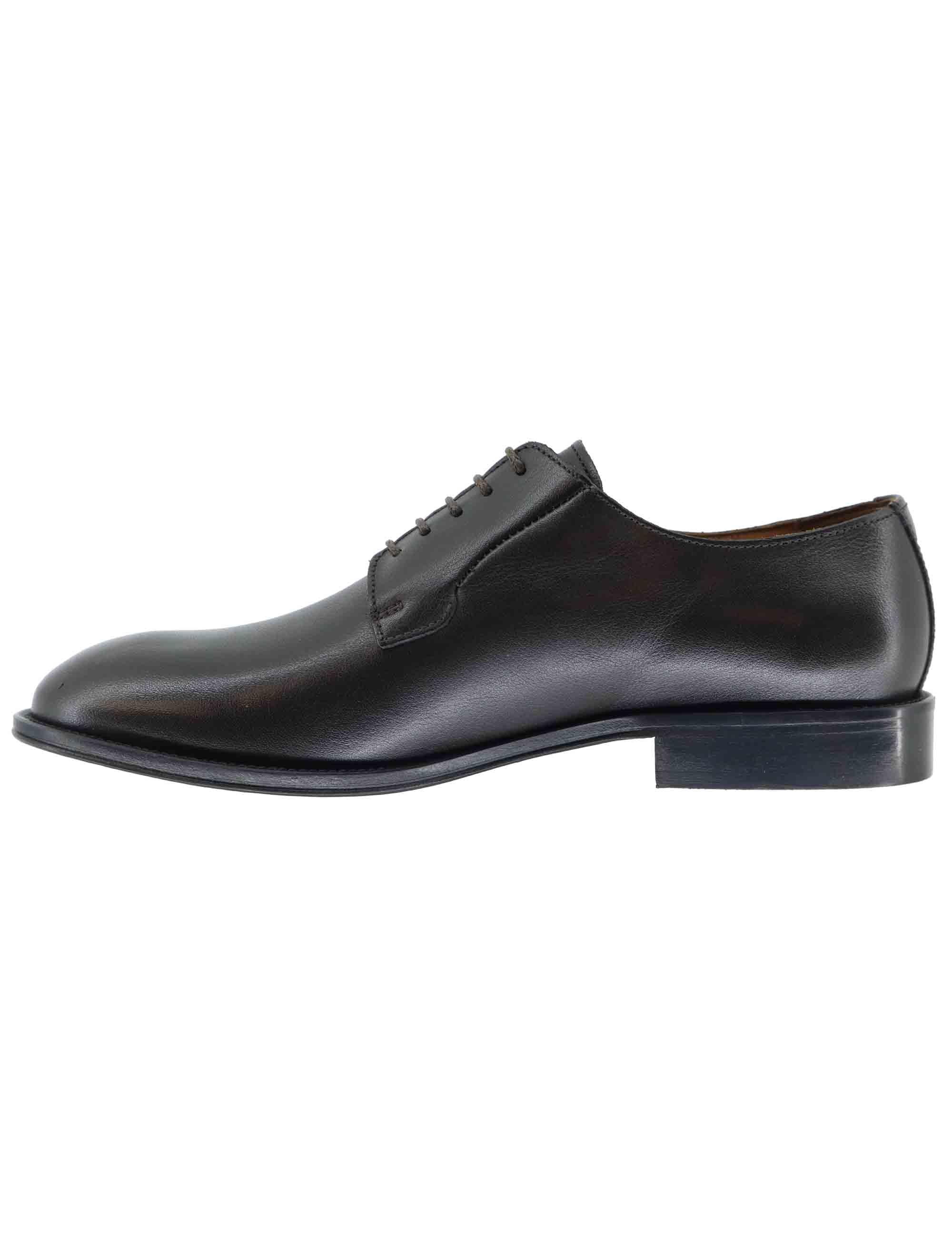Stringate uomo in pelle marrone con suola in cuoio ORLEANS 6 014 Rogal's 