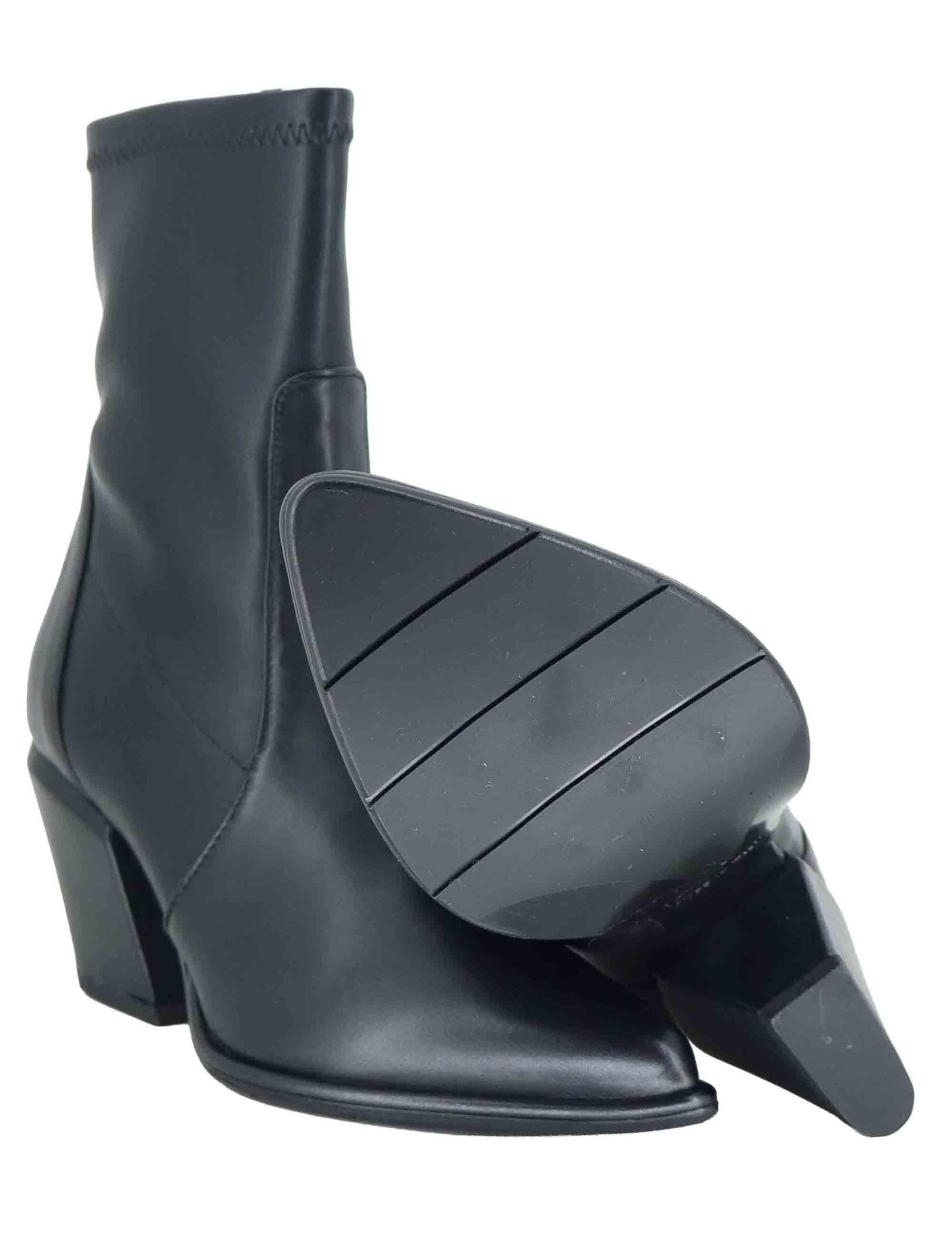 Stivaletti donna in tessuto nero con zip laterale SP1030 001 Spatarella 