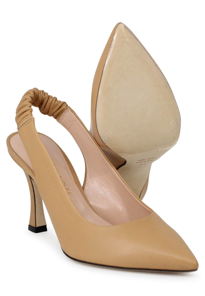 Decollete slingback donna in pelle nude con tacco alto SP1604 300 Spatarella 