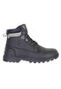 Men's amphibious ankle boots in black eco leather with lug sole