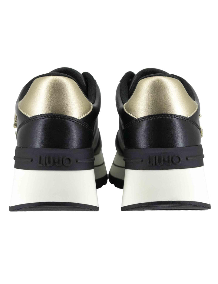 Sneakers donna Amazing 41 in pelle nera con suola in gomma alta BF5043PX026S1189 Black Liu-Jo 